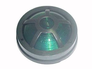 Lanterna Lat. C/ Soquete (Aro Preto) Verde CAM/CARRETAS (45221)